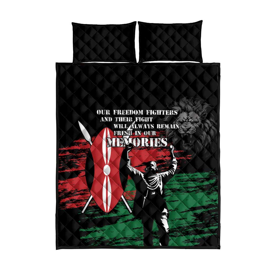Happy Kenya Mashujaa Day Quilt Bed Set Honour Our Heroes, Heroines LT05