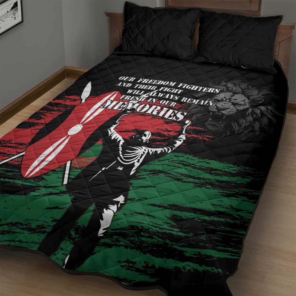 Happy Kenya Mashujaa Day Quilt Bed Set Honour Our Heroes, Heroines LT05