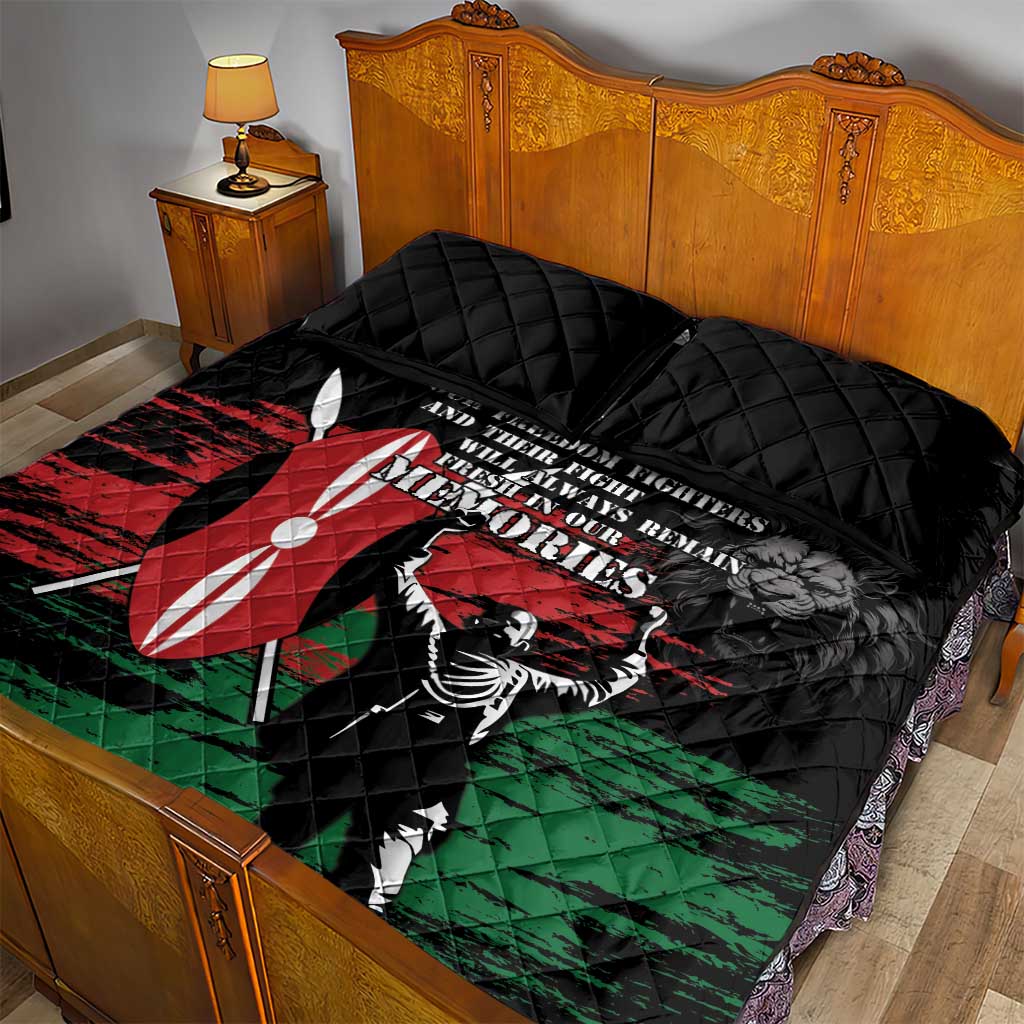 Happy Kenya Mashujaa Day Quilt Bed Set Honour Our Heroes, Heroines LT05