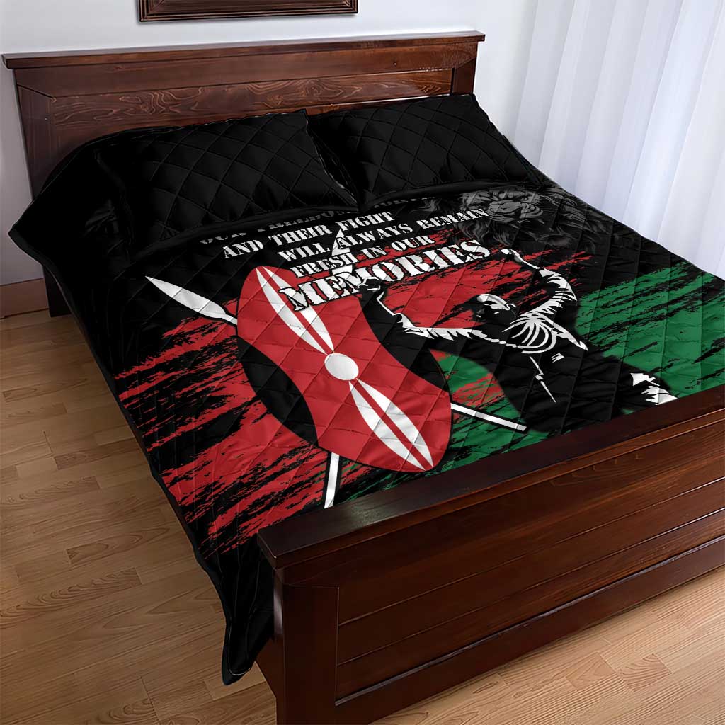 Happy Kenya Mashujaa Day Quilt Bed Set Honour Our Heroes, Heroines LT05