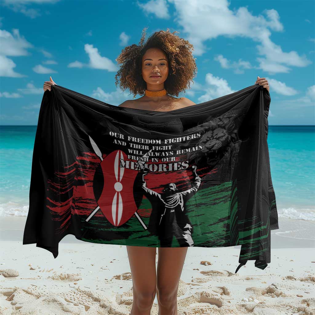 Happy Kenya Mashujaa Day Sarong Honour Our Heroes, Heroines LT05