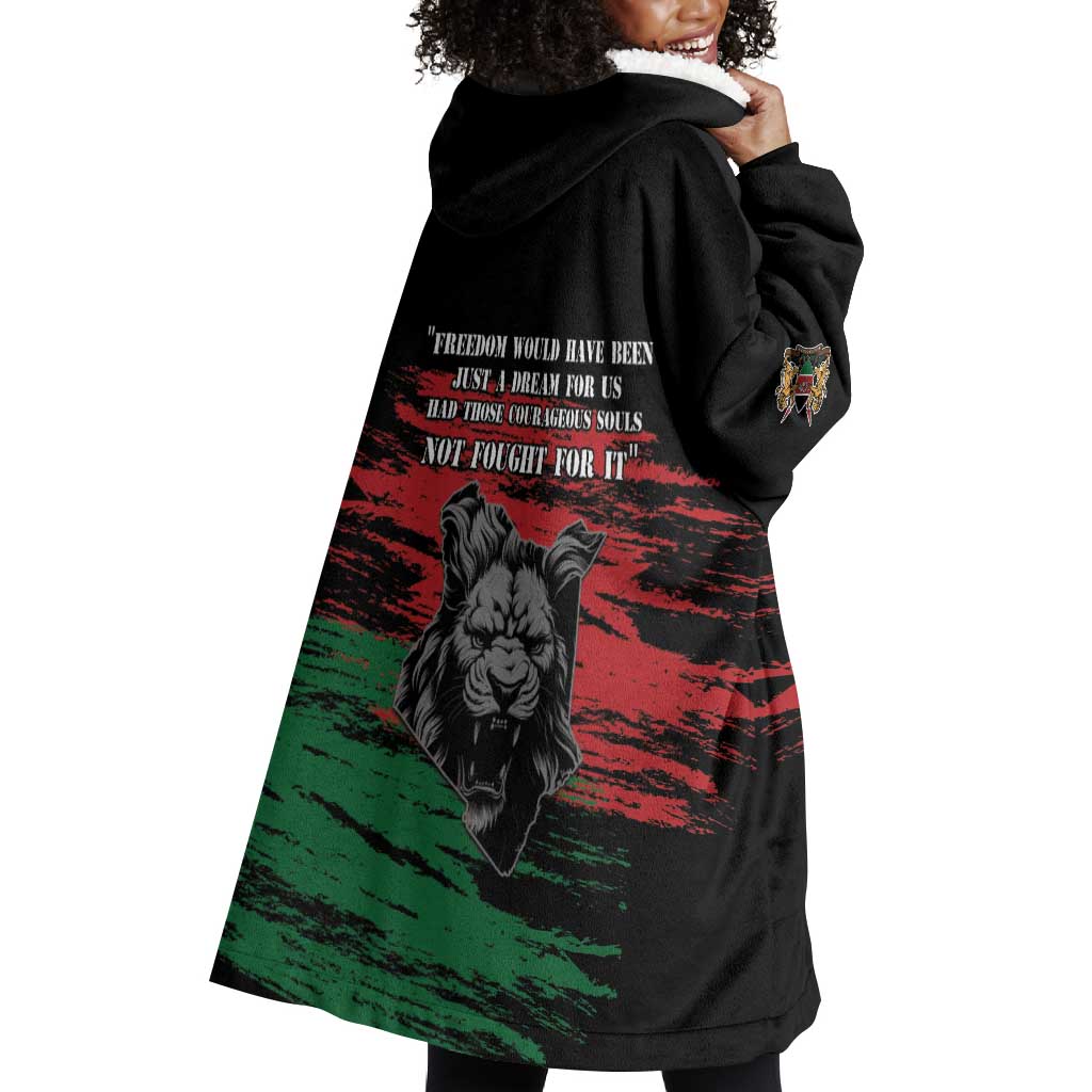 Happy Kenya Mashujaa Day Wearable Blanket Hoodie Honour Our Heroes, Heroines LT05
