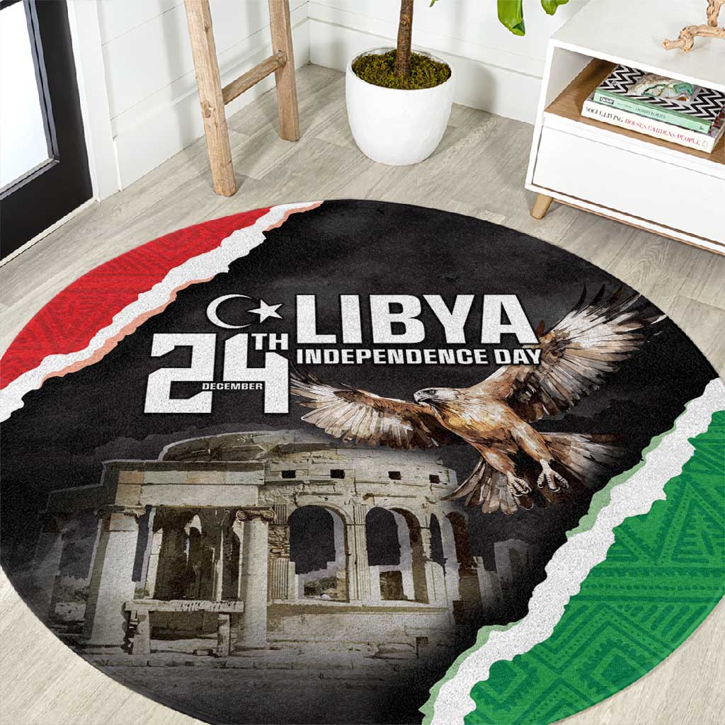 Happy Libya Independence Day Round Carpet Libya In My Heart LT05