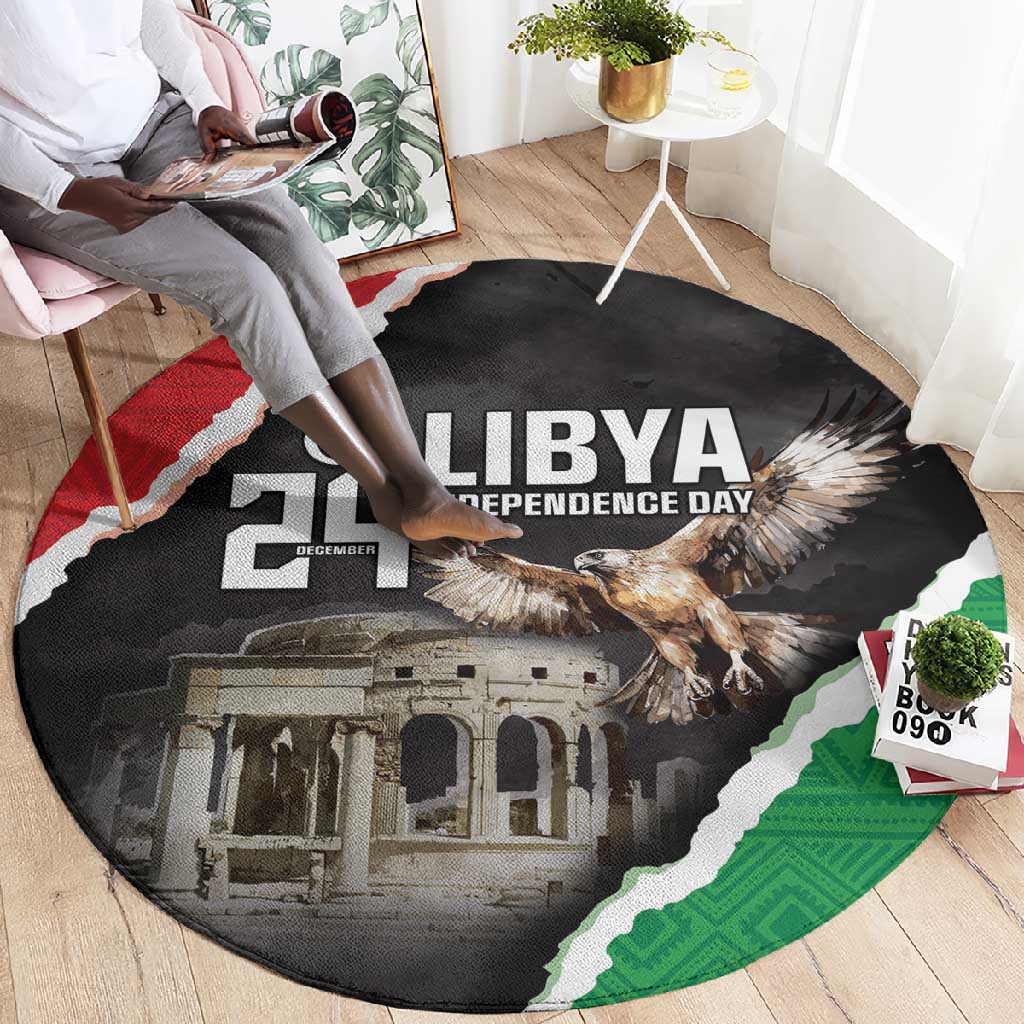 Happy Libya Independence Day Round Carpet Libya In My Heart LT05