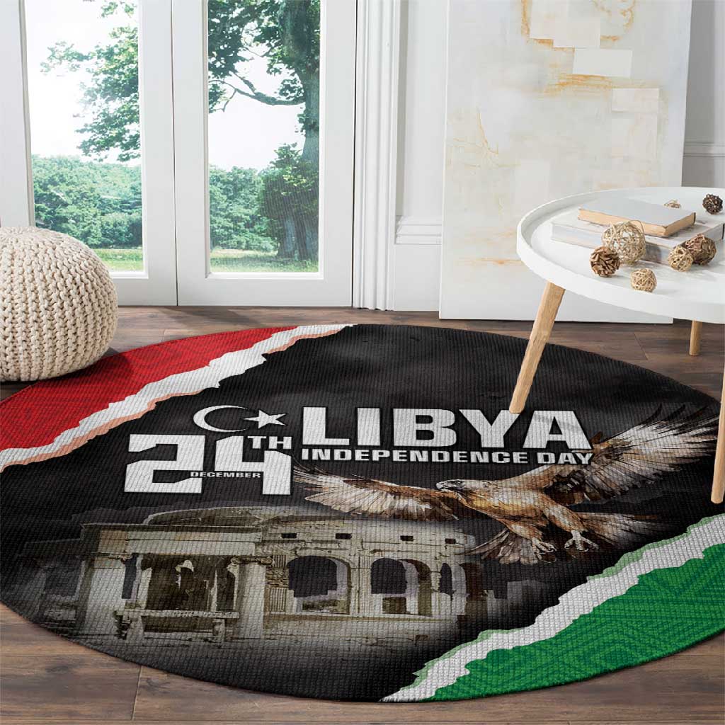 Happy Libya Independence Day Round Carpet Libya In My Heart LT05