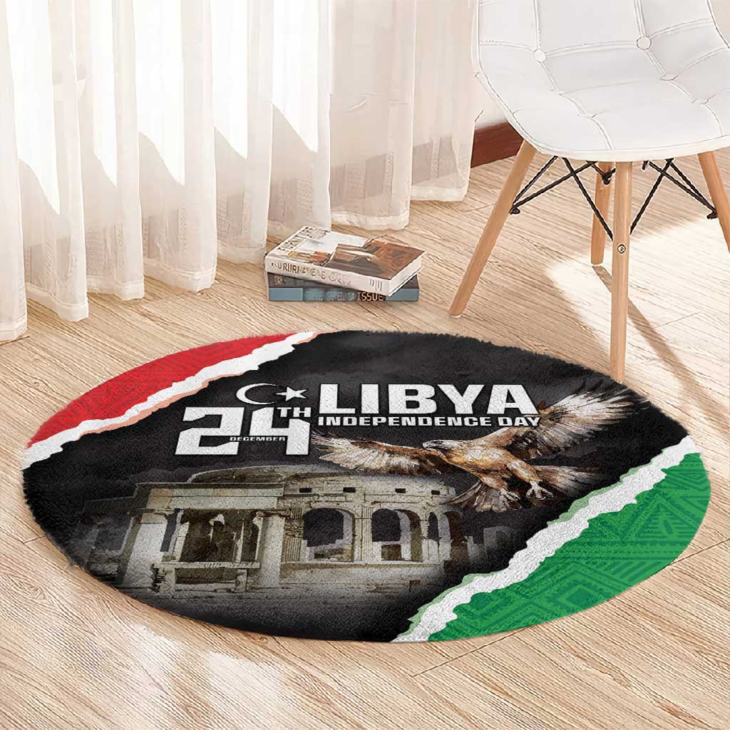 Happy Libya Independence Day Round Carpet Libya In My Heart LT05