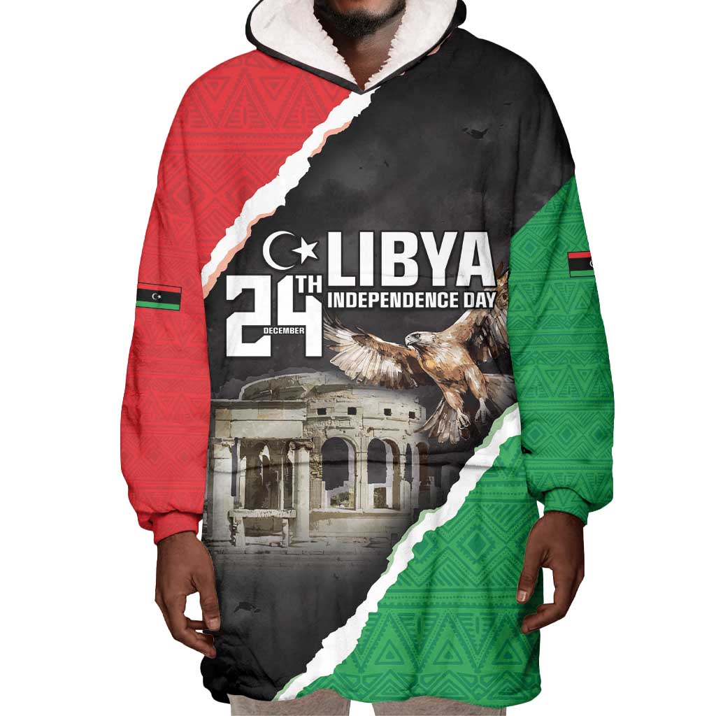 Happy Libya Independence Day Wearable Blanket Hoodie Libya In My Heart LT05