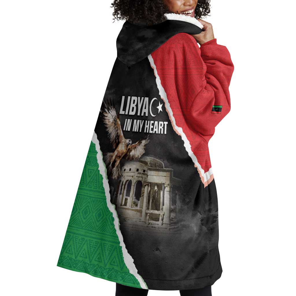Happy Libya Independence Day Wearable Blanket Hoodie Libya In My Heart LT05