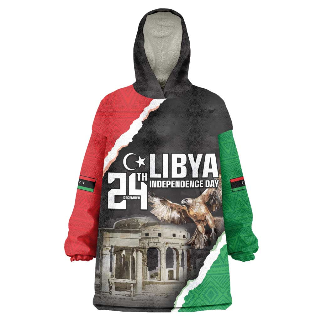 Happy Libya Independence Day Wearable Blanket Hoodie Libya In My Heart LT05