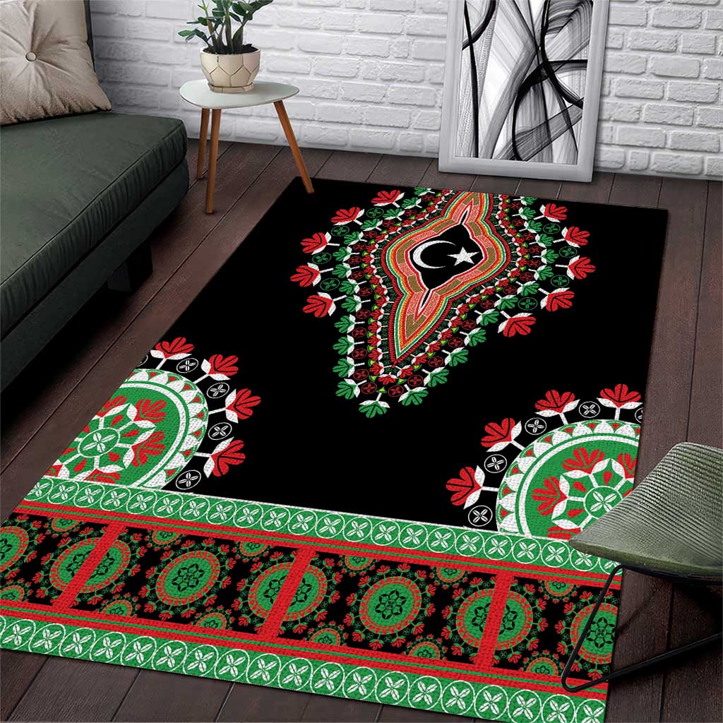 Libya Barbary Lion Area Rug Dashiki Simple Style LT05