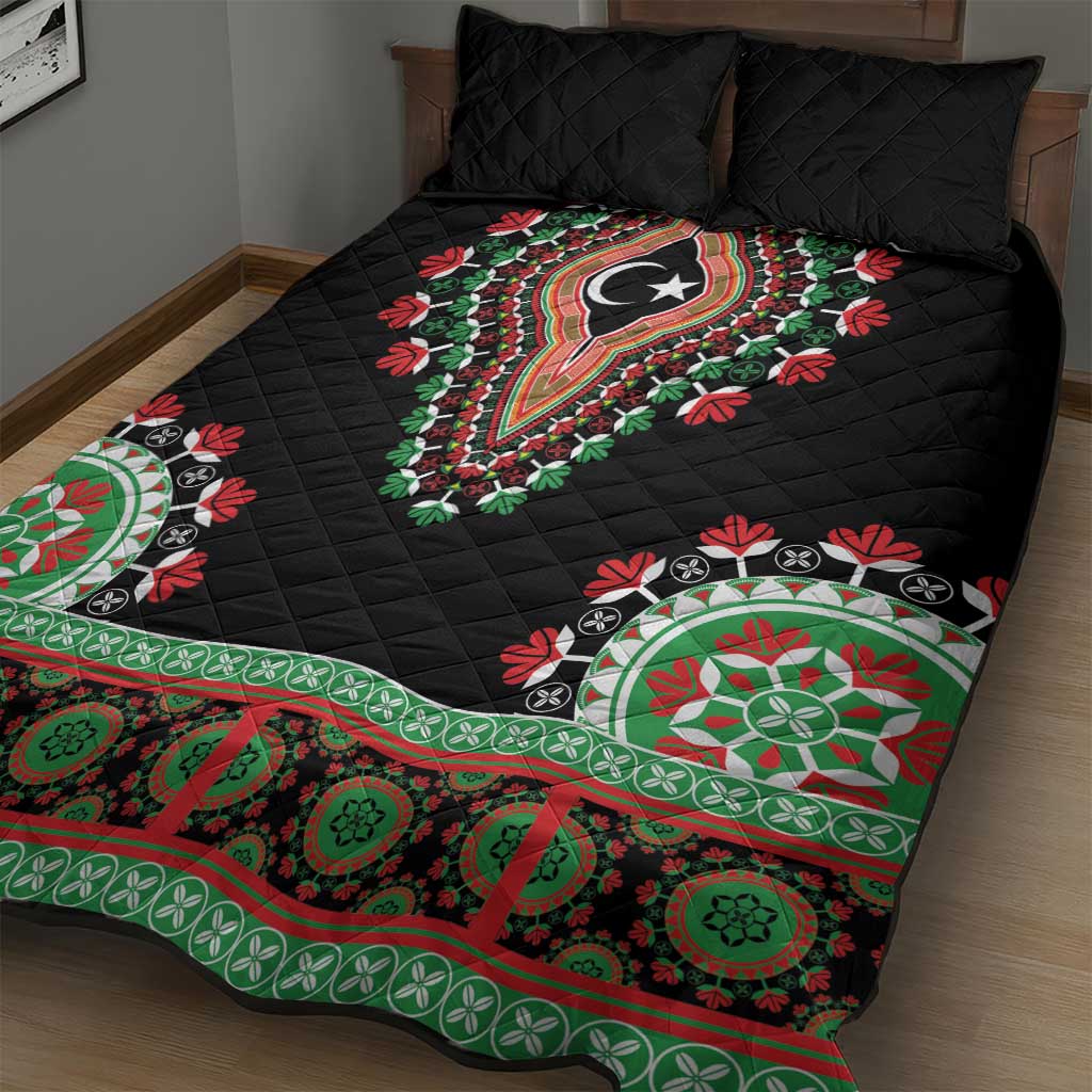 Libya Barbary Lion Quilt Bed Set Dashiki Simple Style LT05