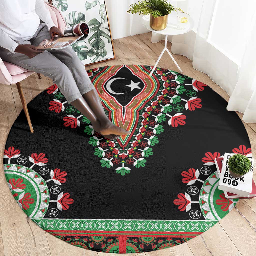 Libya Barbary Lion Round Carpet Dashiki Simple Style LT05