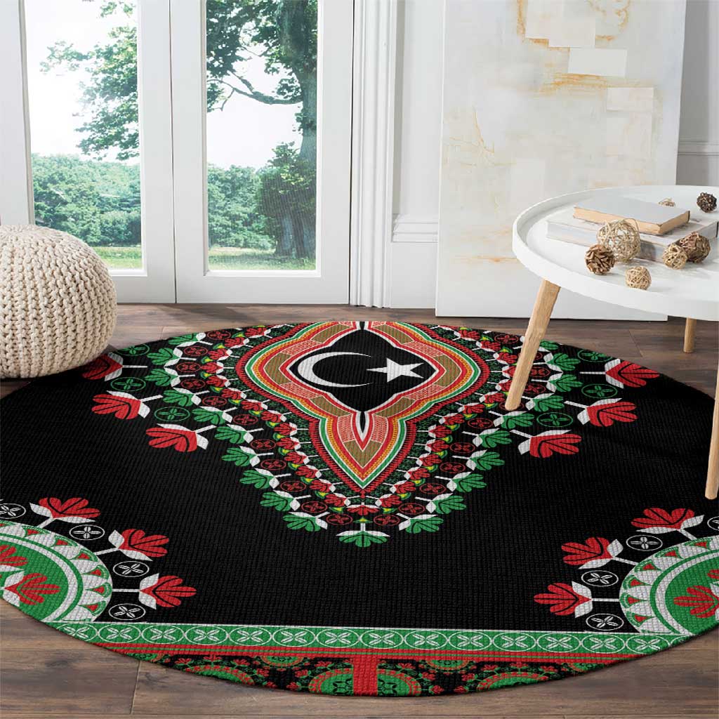 Libya Barbary Lion Round Carpet Dashiki Simple Style LT05