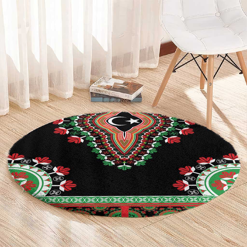 Libya Barbary Lion Round Carpet Dashiki Simple Style LT05
