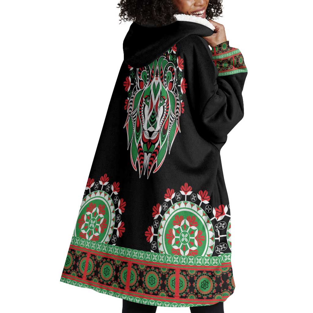 Libya Barbary Lion Wearable Blanket Hoodie Dashiki Simple Style LT05