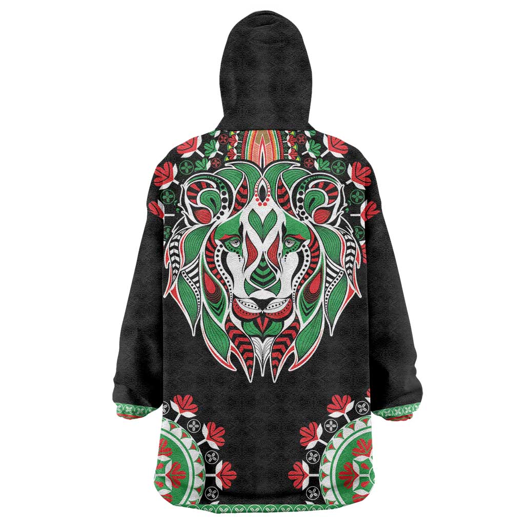 Libya Barbary Lion Wearable Blanket Hoodie Dashiki Simple Style LT05
