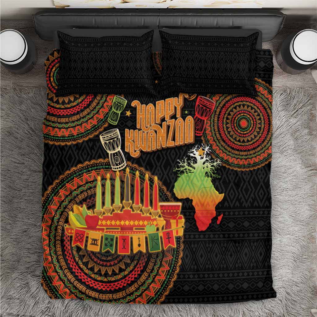 Kwanzaa Kinara Candles Bedding Set African Tribal Pattern LT05