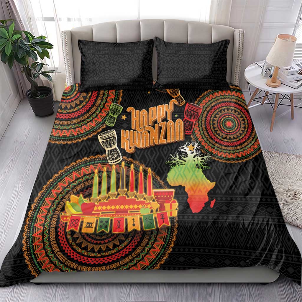 Kwanzaa Kinara Candles Bedding Set African Tribal Pattern LT05