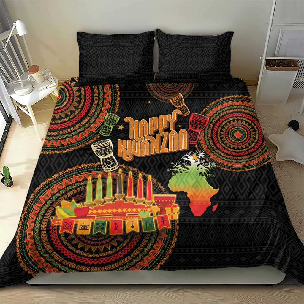 Kwanzaa Kinara Candles Bedding Set African Tribal Pattern LT05