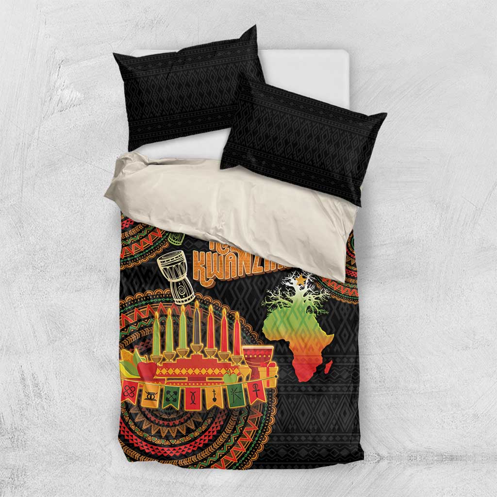 Kwanzaa Kinara Candles Bedding Set African Tribal Pattern LT05
