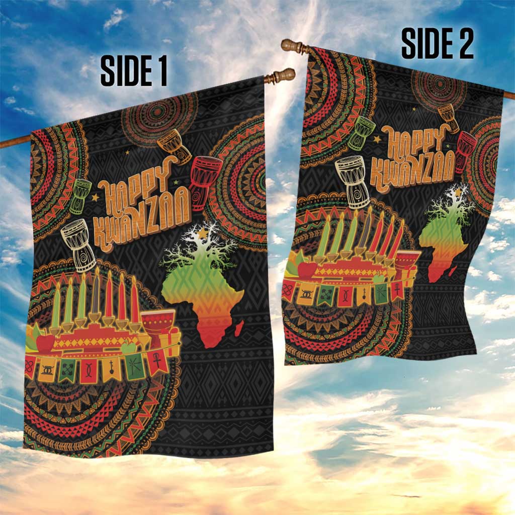Kwanzaa Kinara Candles Garden Flag African Tribal Pattern LT05