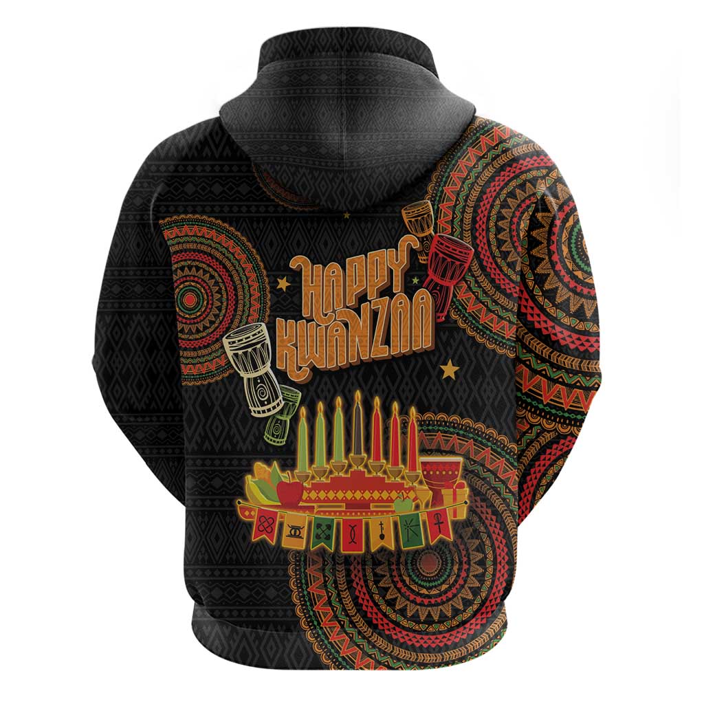 Kwanzaa Kinara Candles Hoodie African Tribal Pattern LT05