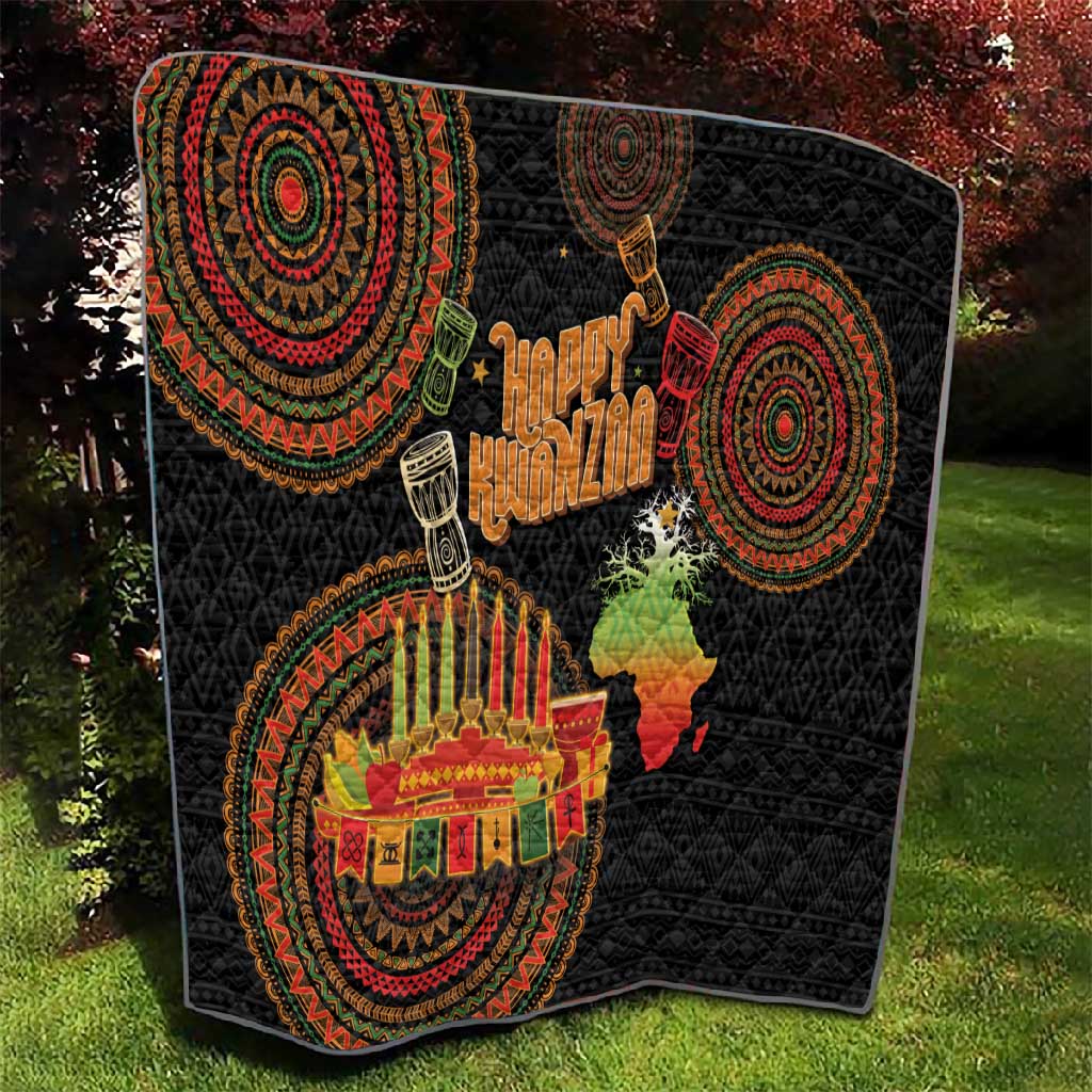 Kwanzaa Kinara Candles Quilt African Tribal Pattern LT05