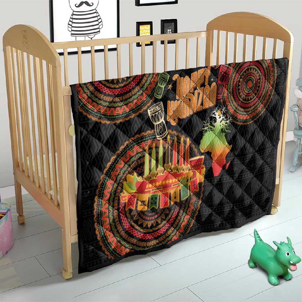Kwanzaa Kinara Candles Quilt African Tribal Pattern LT05