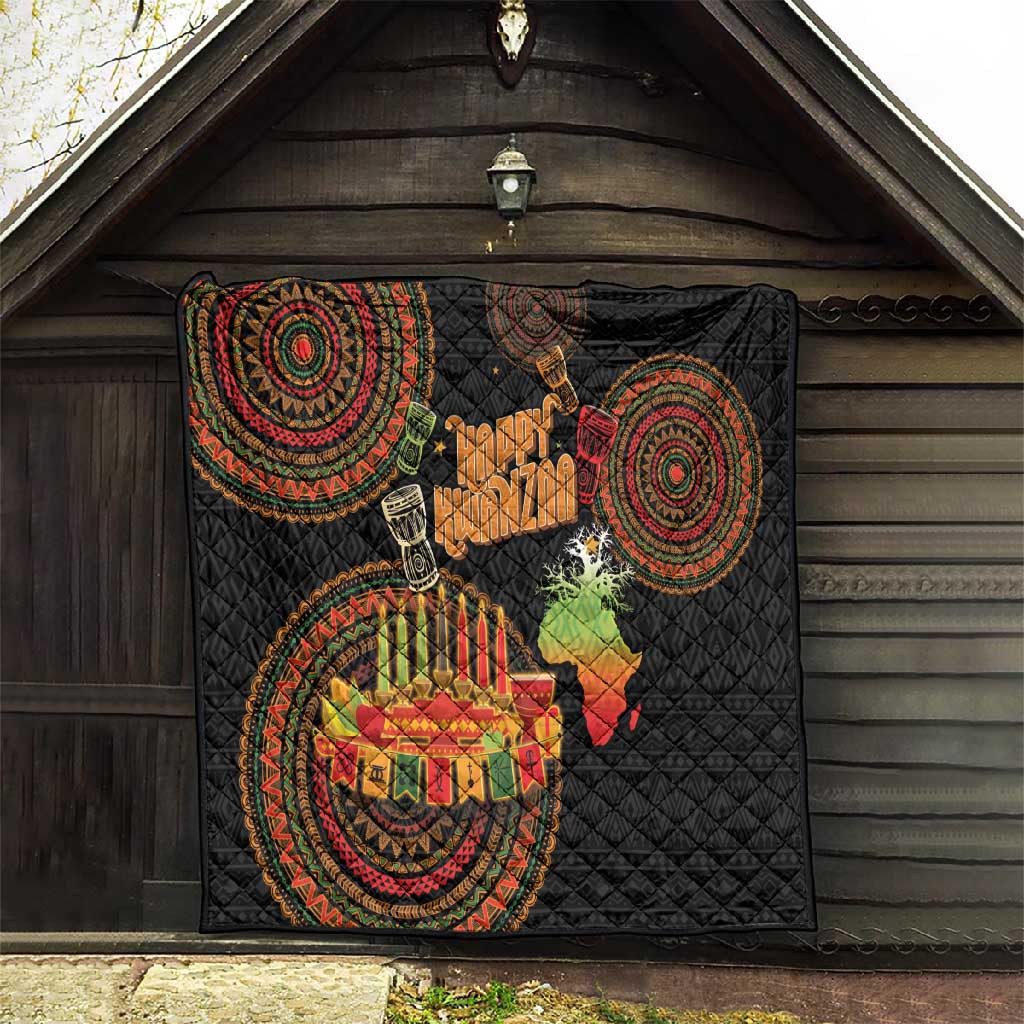 Kwanzaa Kinara Candles Quilt African Tribal Pattern LT05
