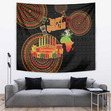 Kwanzaa Kinara Candles Tapestry African Tribal Pattern LT05