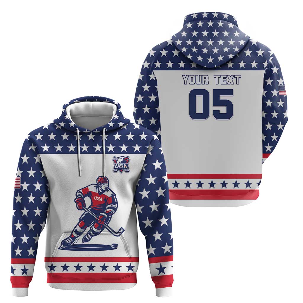 Custom United States Hockey Hoodie Go Champions USA LT05