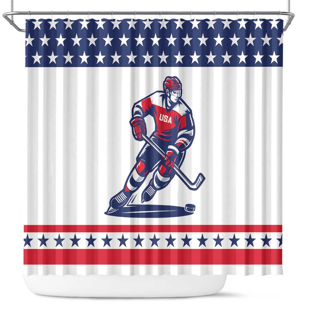 United States Hockey Shower Curtain Go Champions USA LT05