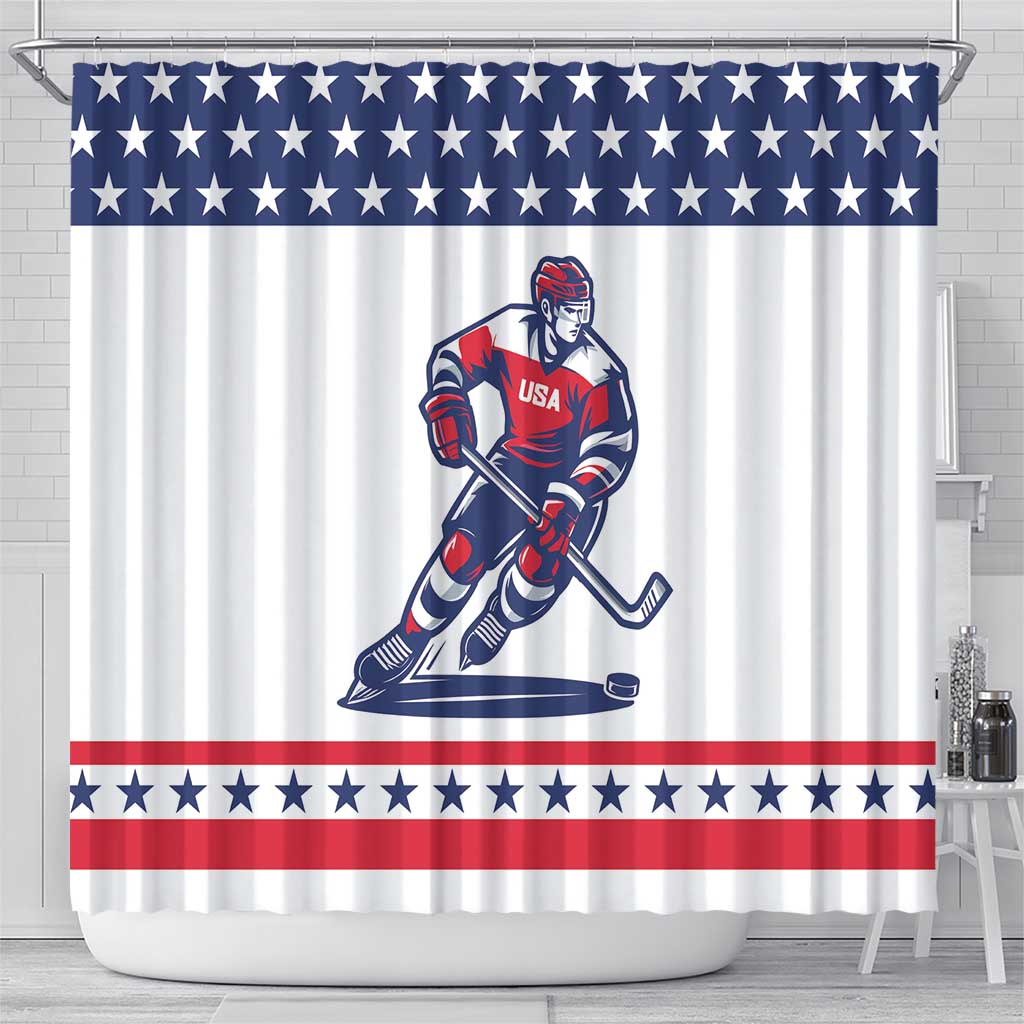 United States Hockey Shower Curtain Go Champions USA LT05