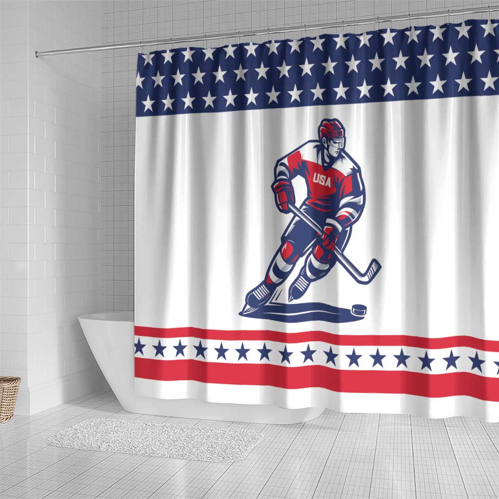 United States Hockey Shower Curtain Go Champions USA LT05