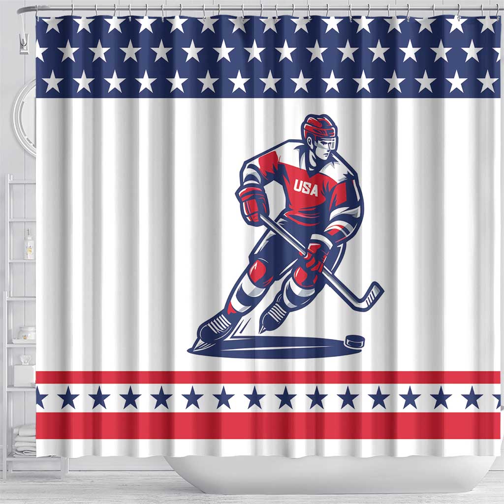 United States Hockey Shower Curtain Go Champions USA LT05