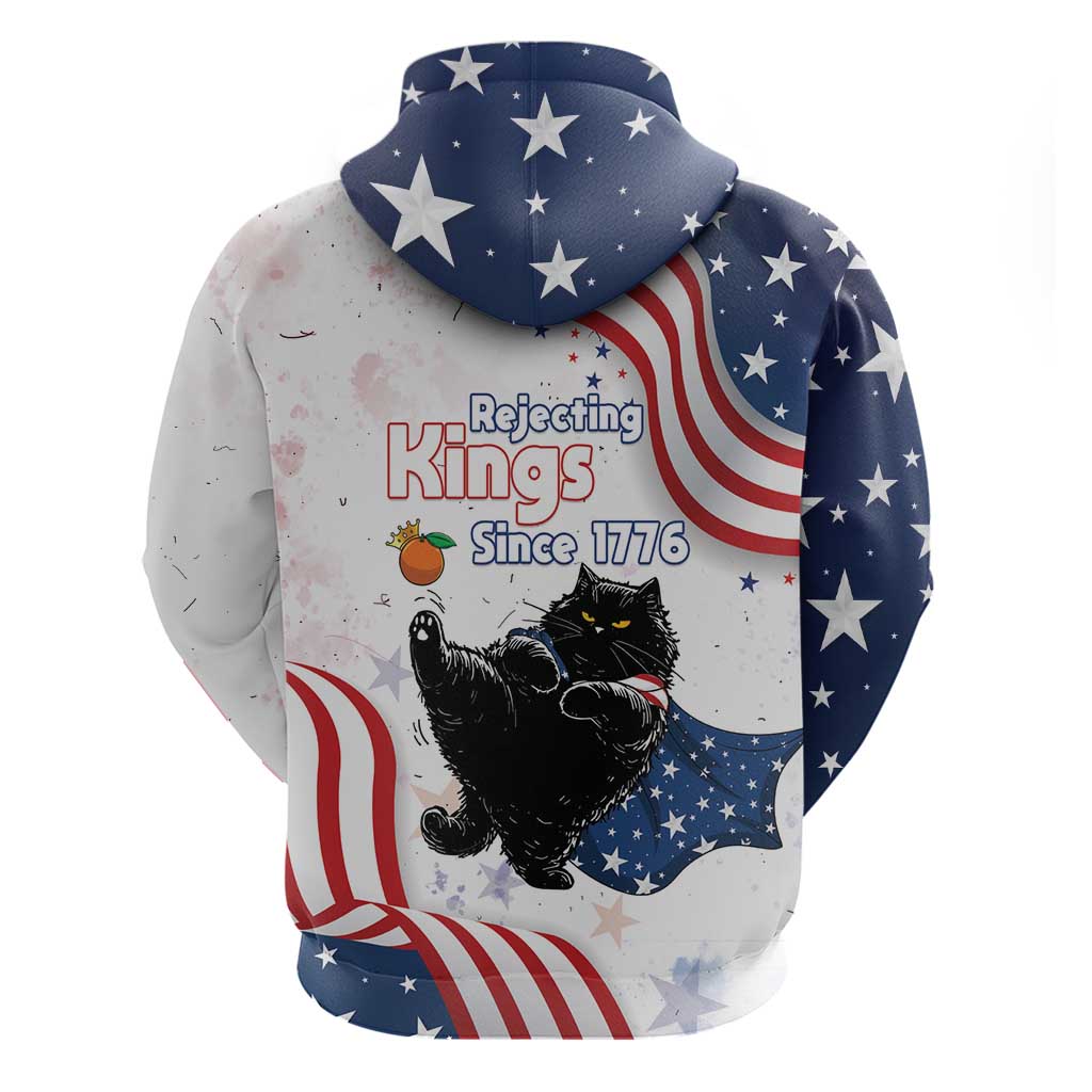 Funny Cat No Kings Hoodie Rejecting Kings Since 1776 LT05