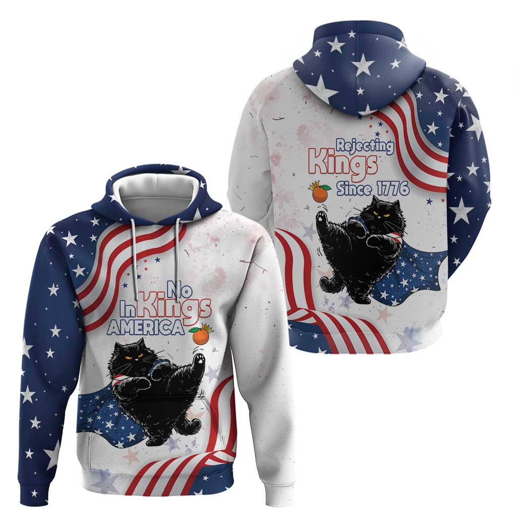 Funny Cat No Kings Hoodie Rejecting Kings Since 1776 LT05