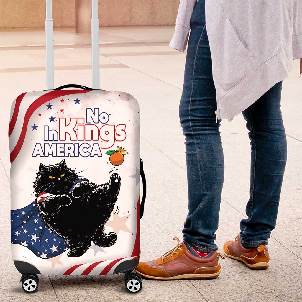 Funny Cat No Kings Luggage Cover Rejecting Kings Since 1776 LT05