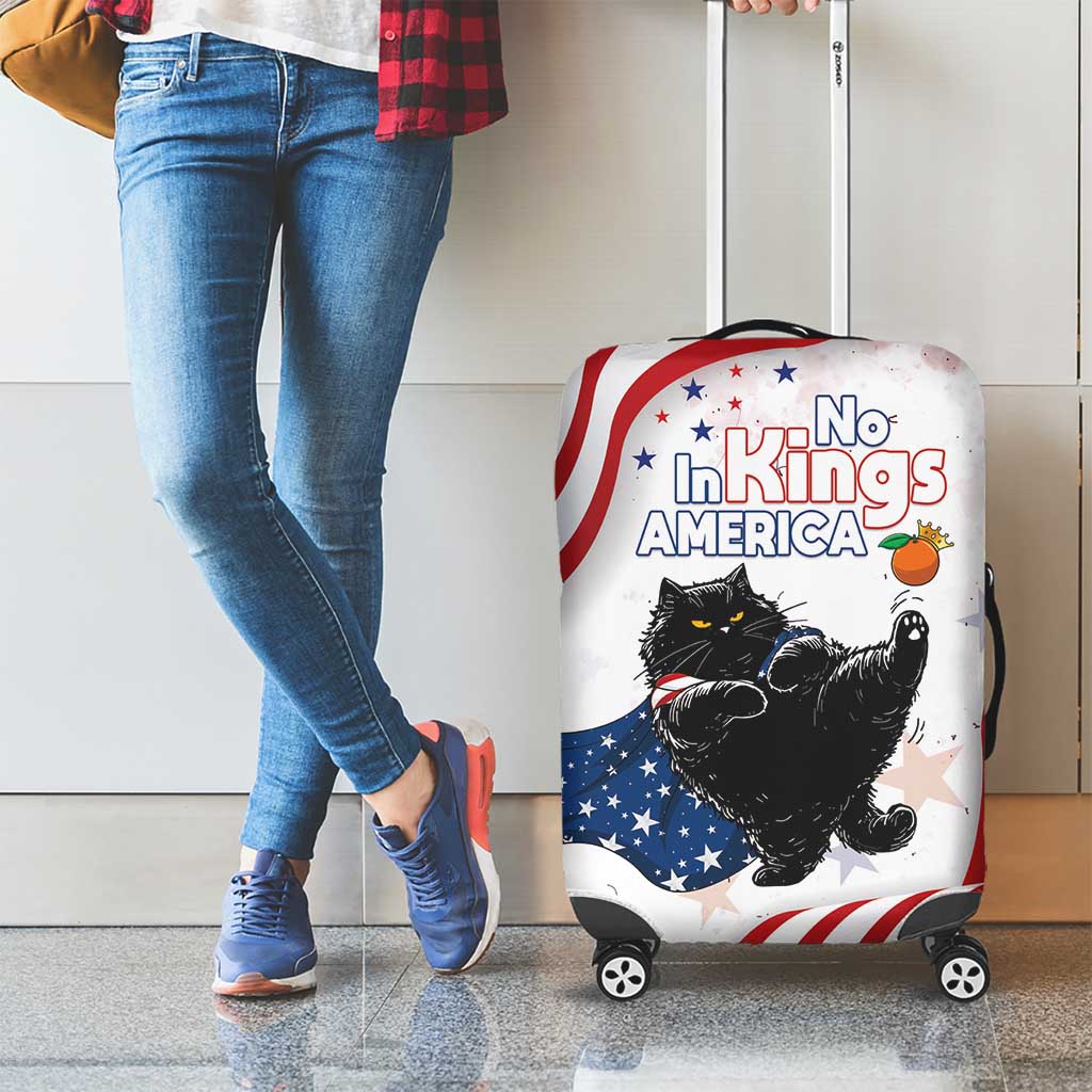Funny Cat No Kings Luggage Cover Rejecting Kings Since 1776 LT05