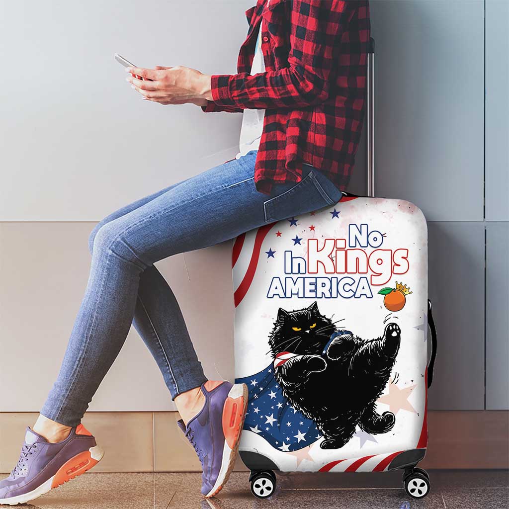 Funny Cat No Kings Luggage Cover Rejecting Kings Since 1776 LT05