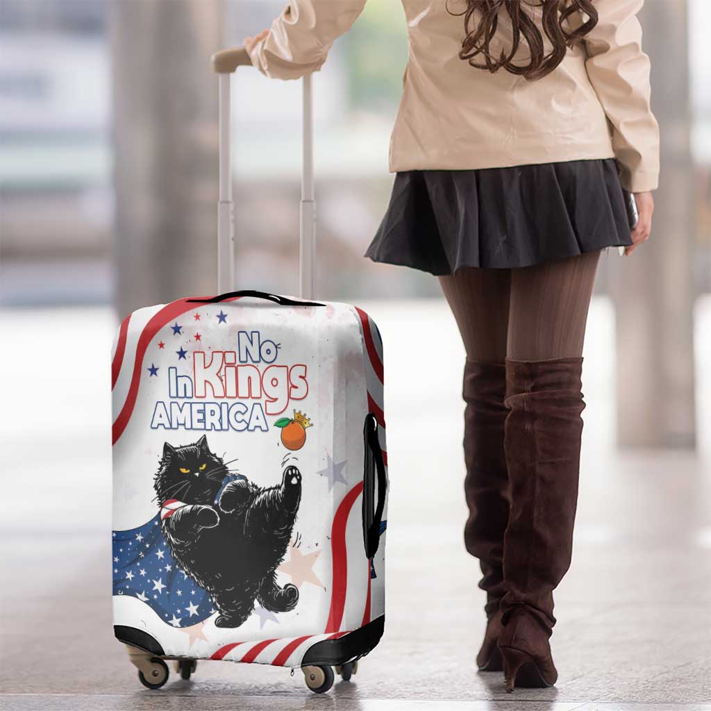 Funny Cat No Kings Luggage Cover Rejecting Kings Since 1776 LT05