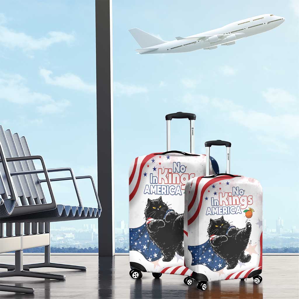 Funny Cat No Kings Luggage Cover Rejecting Kings Since 1776 LT05