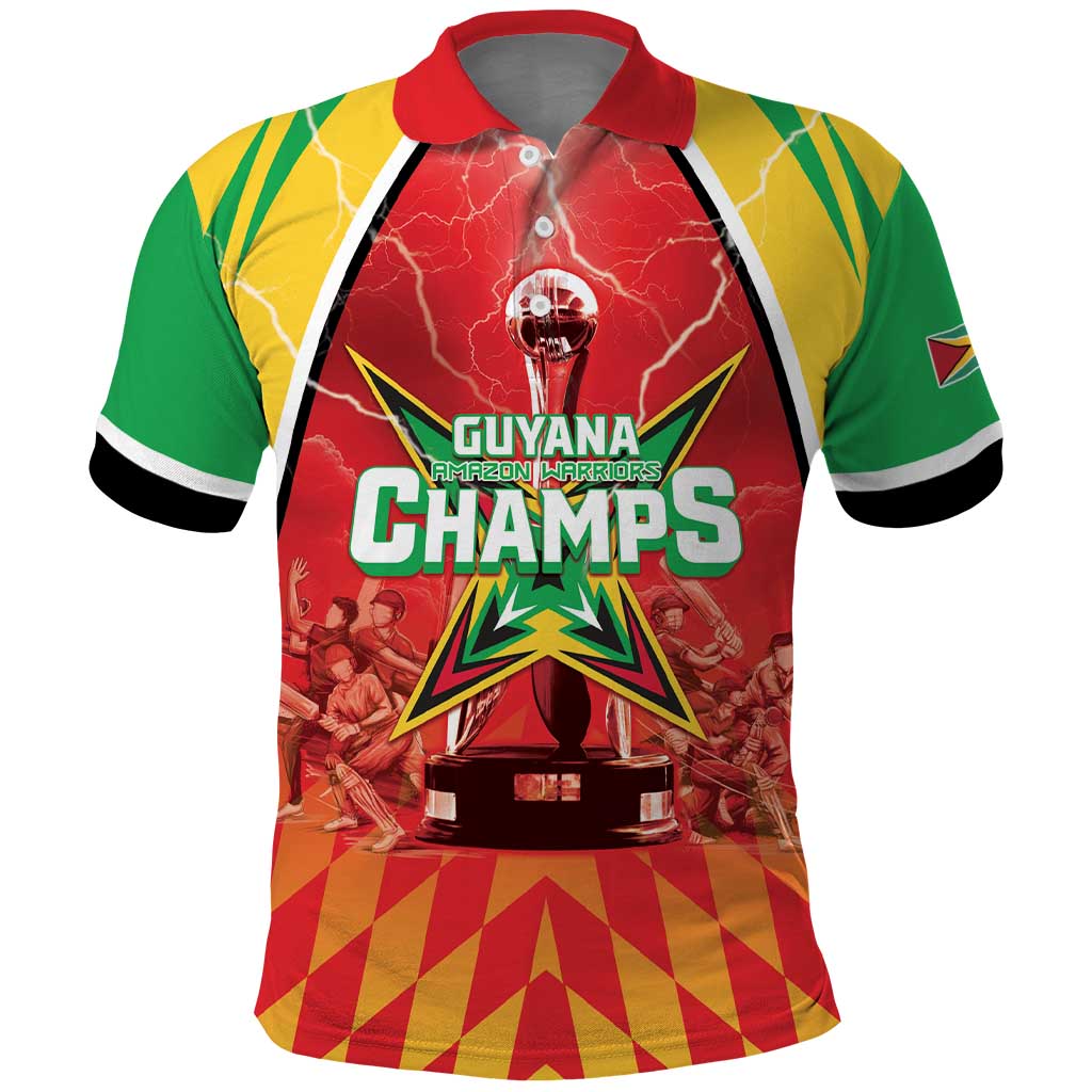 Custom Guyana Cricket Polo Shirt Amazon Warriors Glorious Victory LT05