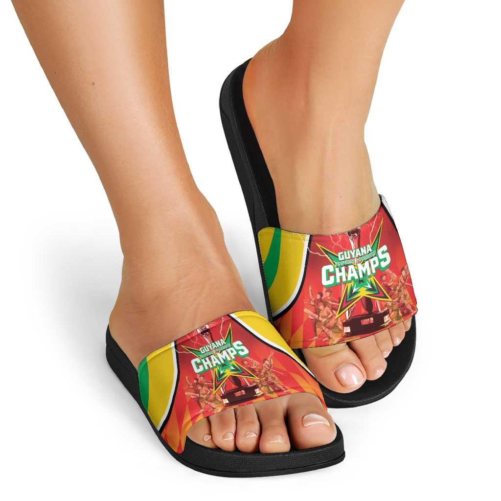 Guyana Cricket Slide Sandals Amazon Warriors Glorious Victory LT05
