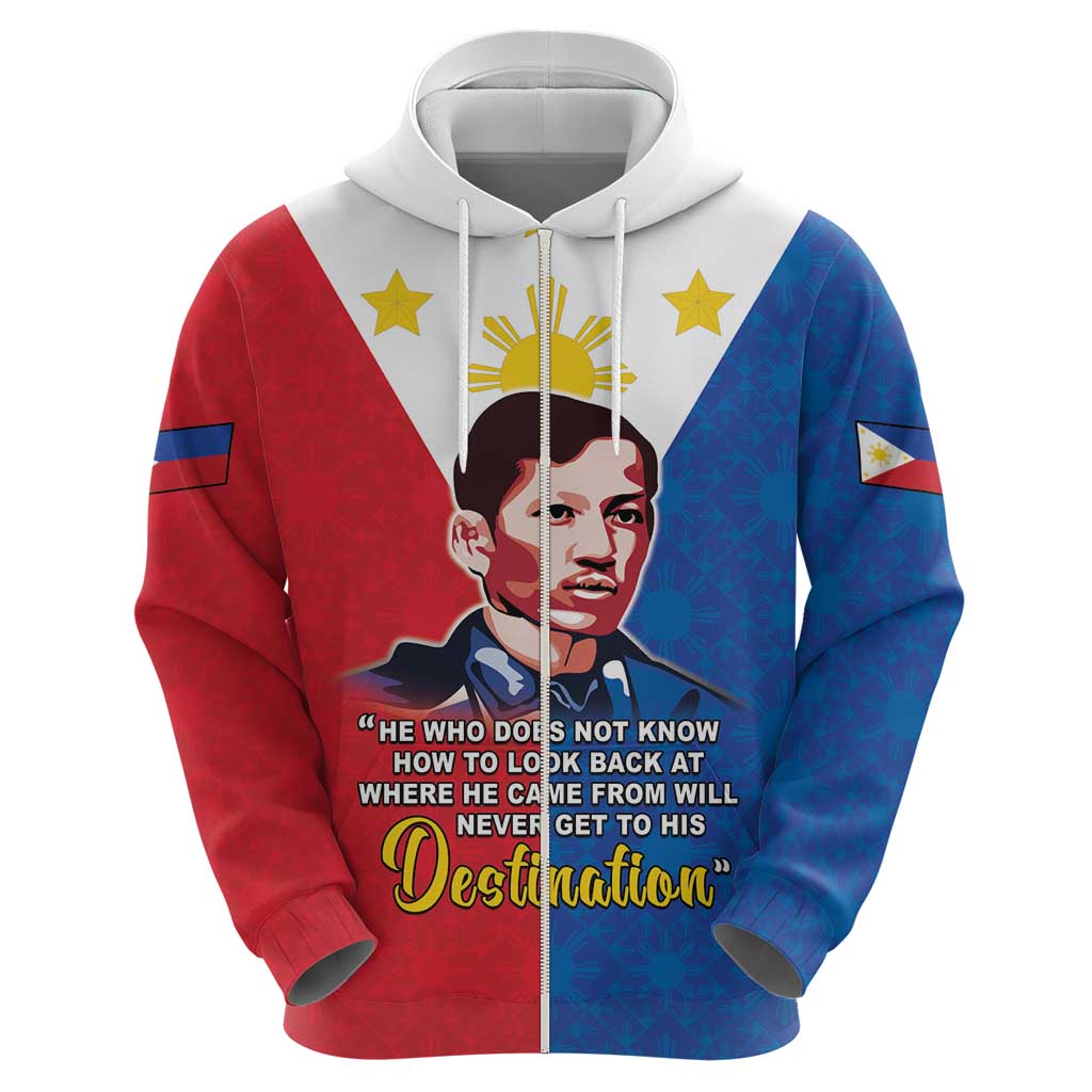Philippines Filipinos Hoodie Jose Rizal Flag Style LT05