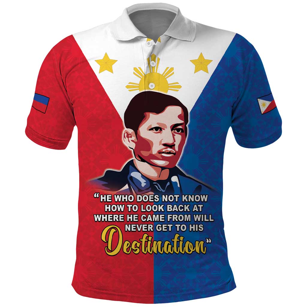 Philippines Filipinos Polo Shirt Jose Rizal Flag Style LT05
