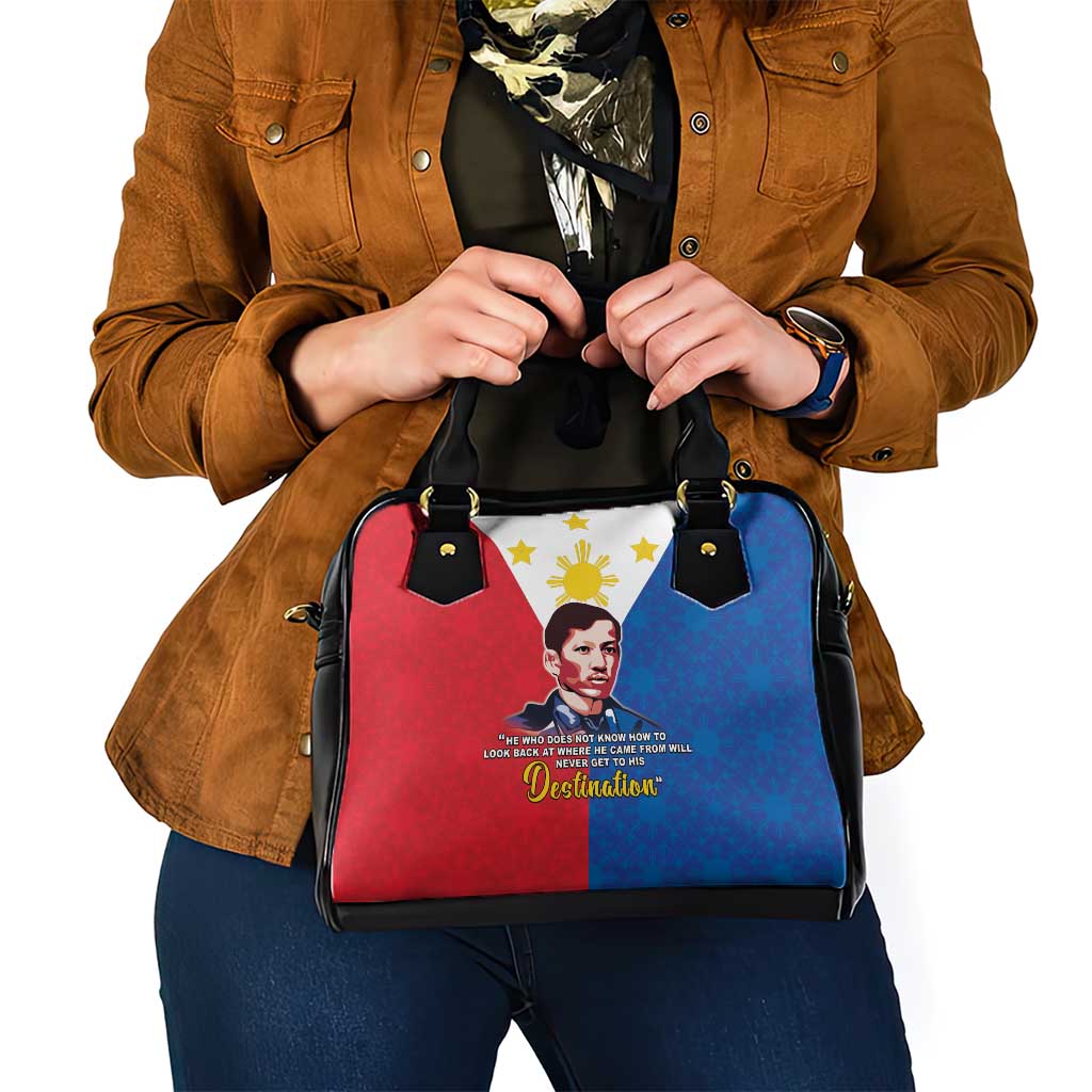 Philippines Filipinos Shoulder Handbag Jose Rizal Flag Style LT05