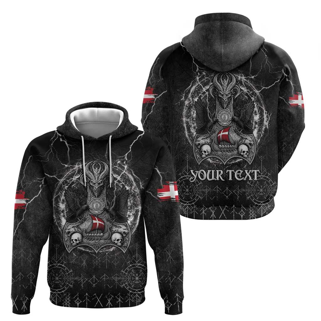 Personalized Denmark Viking Hoodie Odin's Raven Legacy LT05