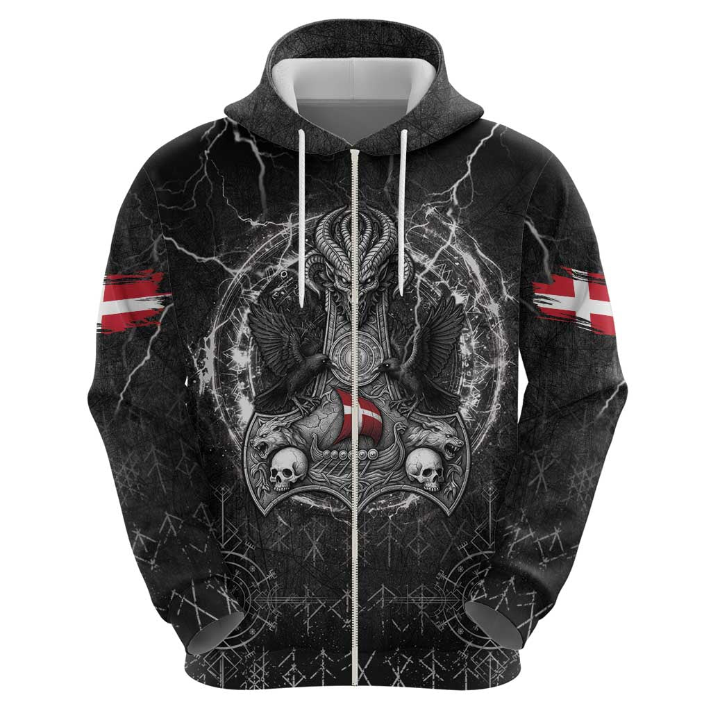 Personalized Denmark Viking Hoodie Odin's Raven Legacy LT05