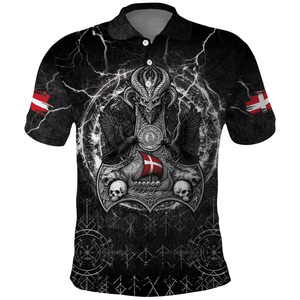 Personalized Denmark Viking Polo Shirt Odin's Raven Legacy LT05